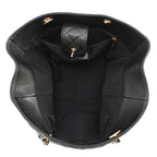 Chanel Chain Tote Quilted CC Logo Large Shopping Caviar Leather Black — view 5