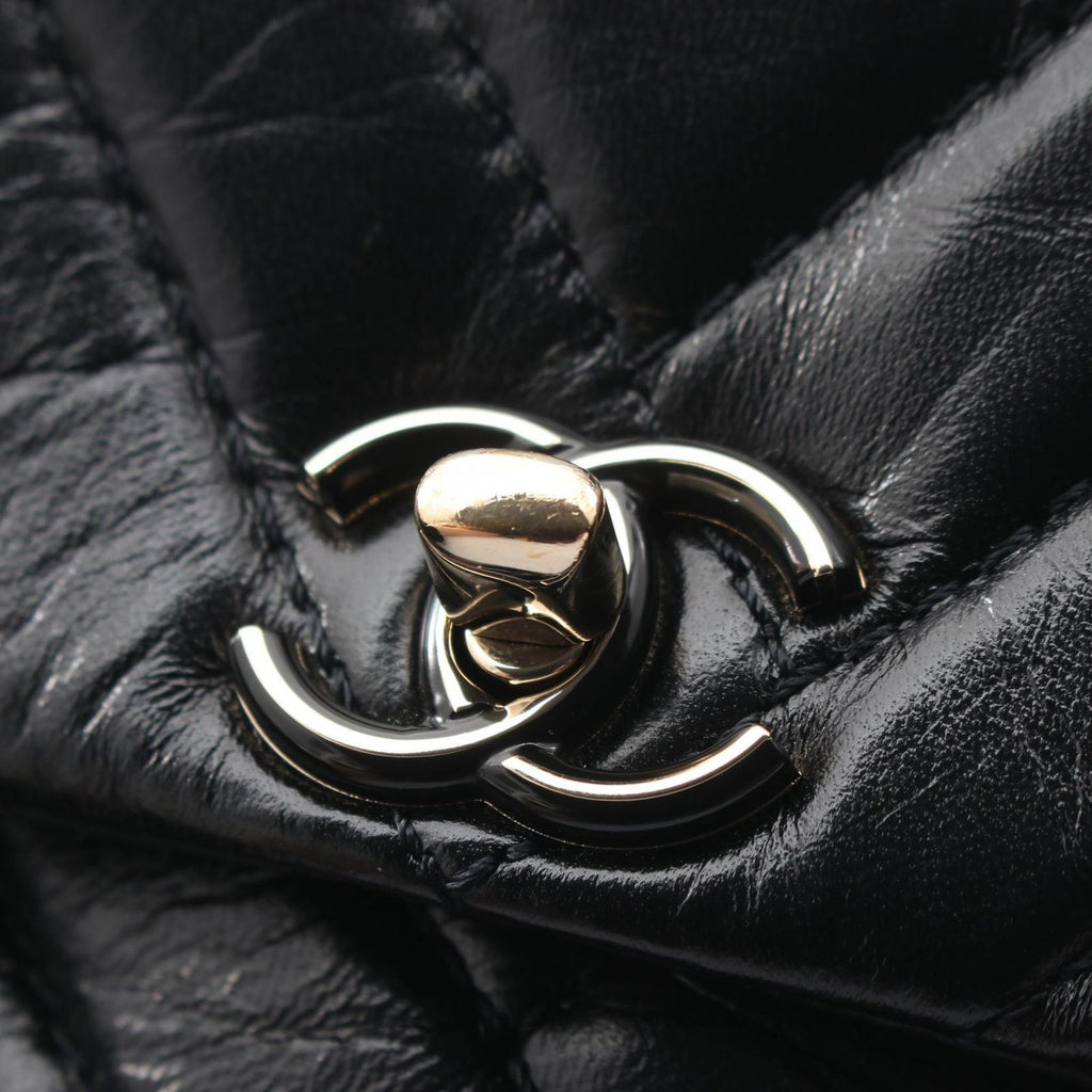 Chanel Shoulder Bag Quilted Black Lambskin Small Flap Chain — view 8