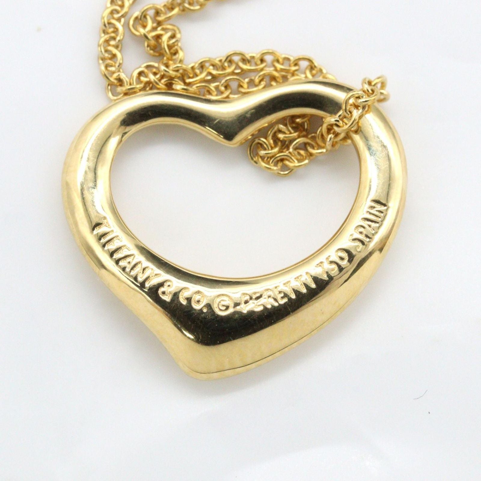 Tiffany & Co Necklace Open Heart SM 40.5 18k — view 5