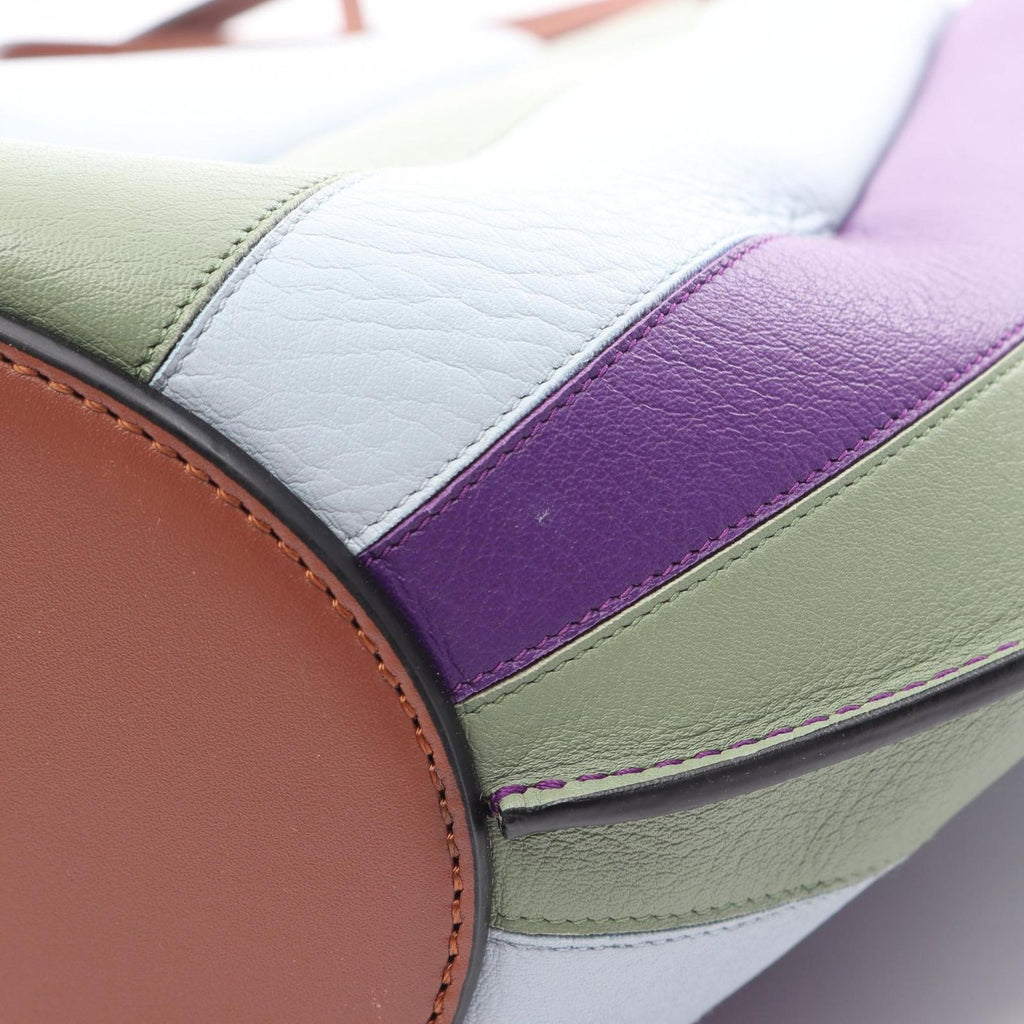 Loewe Tote Shell Small Green Purple Blue Leather — view 5