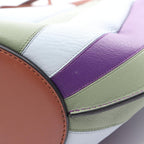 Loewe Tote Shell Small Green Purple Blue Leather — view 5
