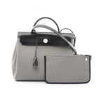 Hermes Handbag Herbag Zip PM 2-Way Gray Black Zip PM le Tourne