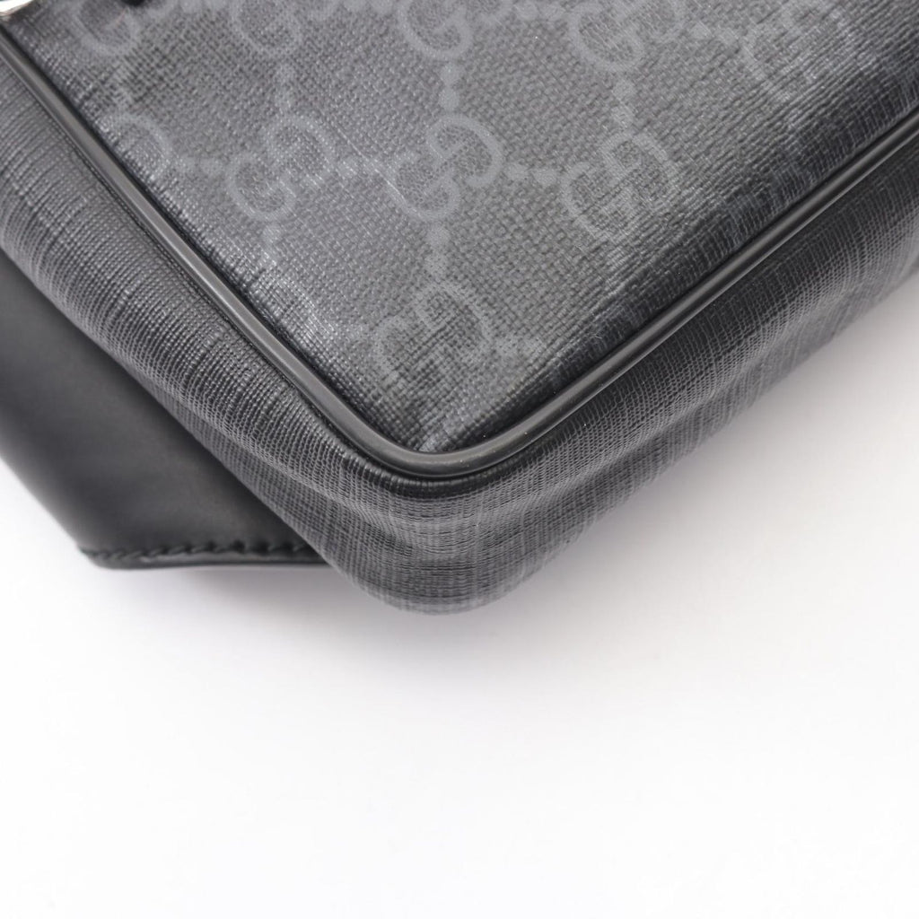 Gucci Waist Bag Soft GG Supreme Sherry Line Black Canvas Leather — view 5
