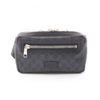 Gucci Waist Bag Soft GG Supreme Sherry Line Black Canvas Leather