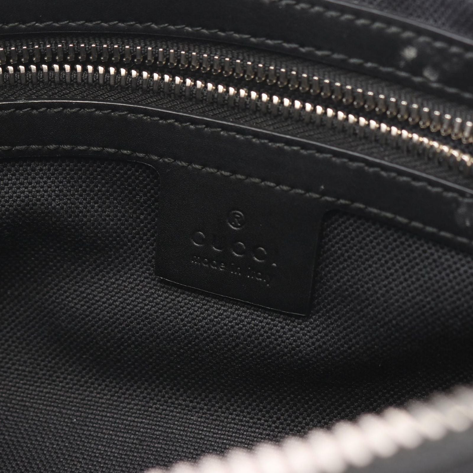Gucci Waist Bag Soft GG Supreme Sherry Line Black Canvas Leather — view 4