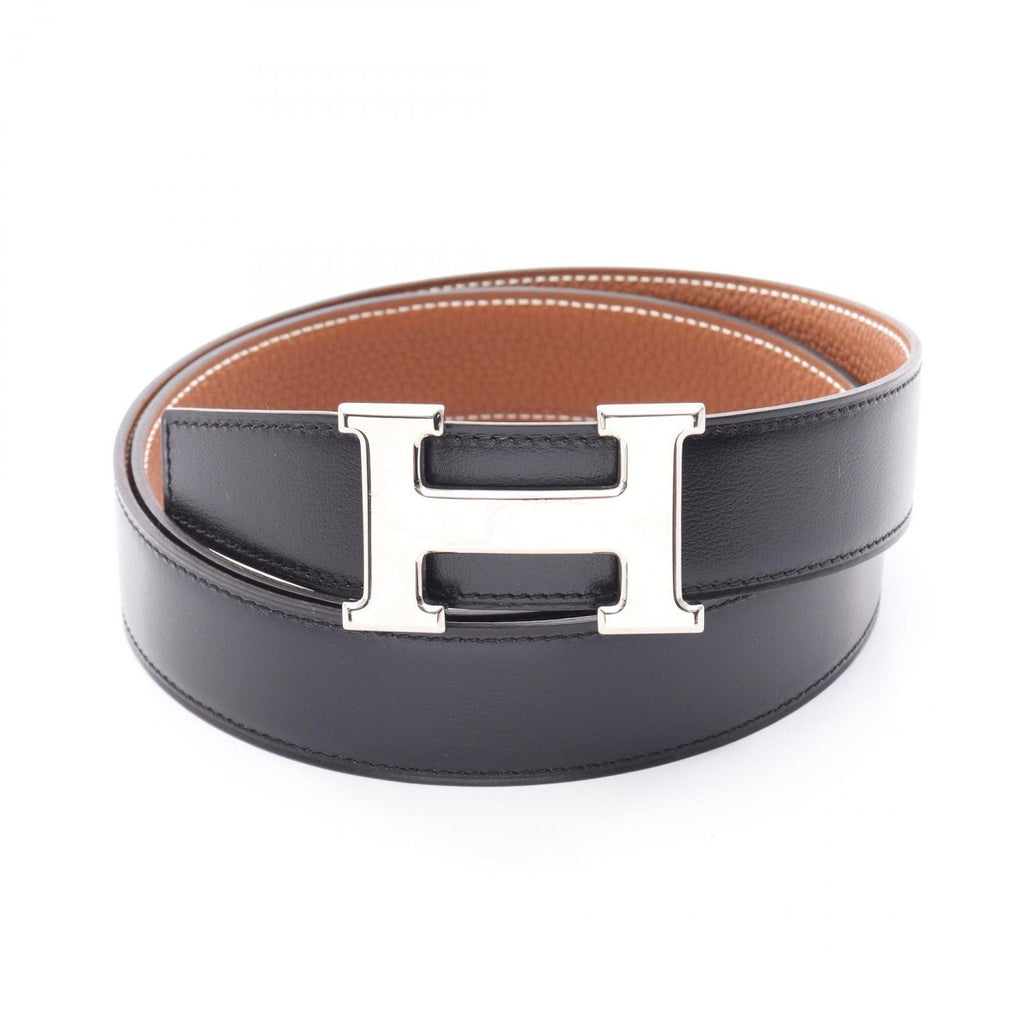 Hermes Belt Constance Reversible Black Leather