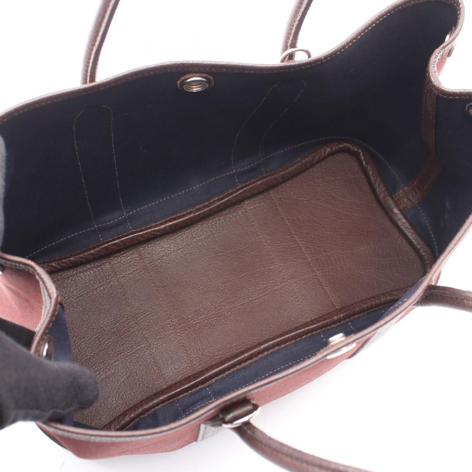 Hermes Tote Garden Party TPM 2-Way Havana Canvas Leather — view 3