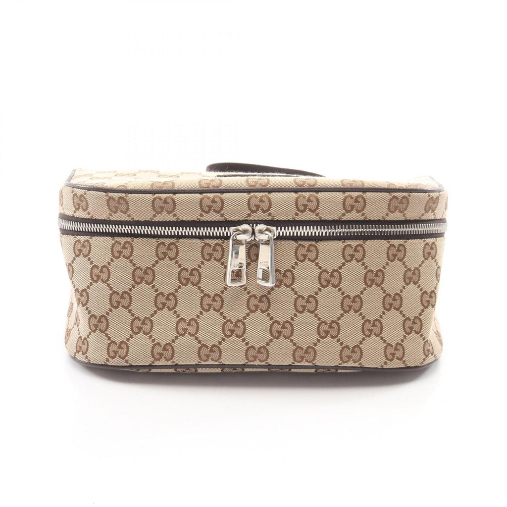 Gucci Waist Bag GG Canvas Beige Dark Brown