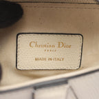 Dior Saddle Bag Mini with Shoulder Strap 2-Way White Leather — view 4