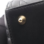 Dior Handbag Lady Dior Cannage 2-Way Black Lambskin Tote — view 6