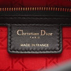Dior Handbag Lady Dior Cannage 2-Way Black Lambskin Tote — view 4