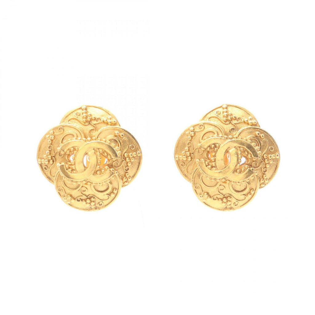 Chanel Earrings CC Logo Flower