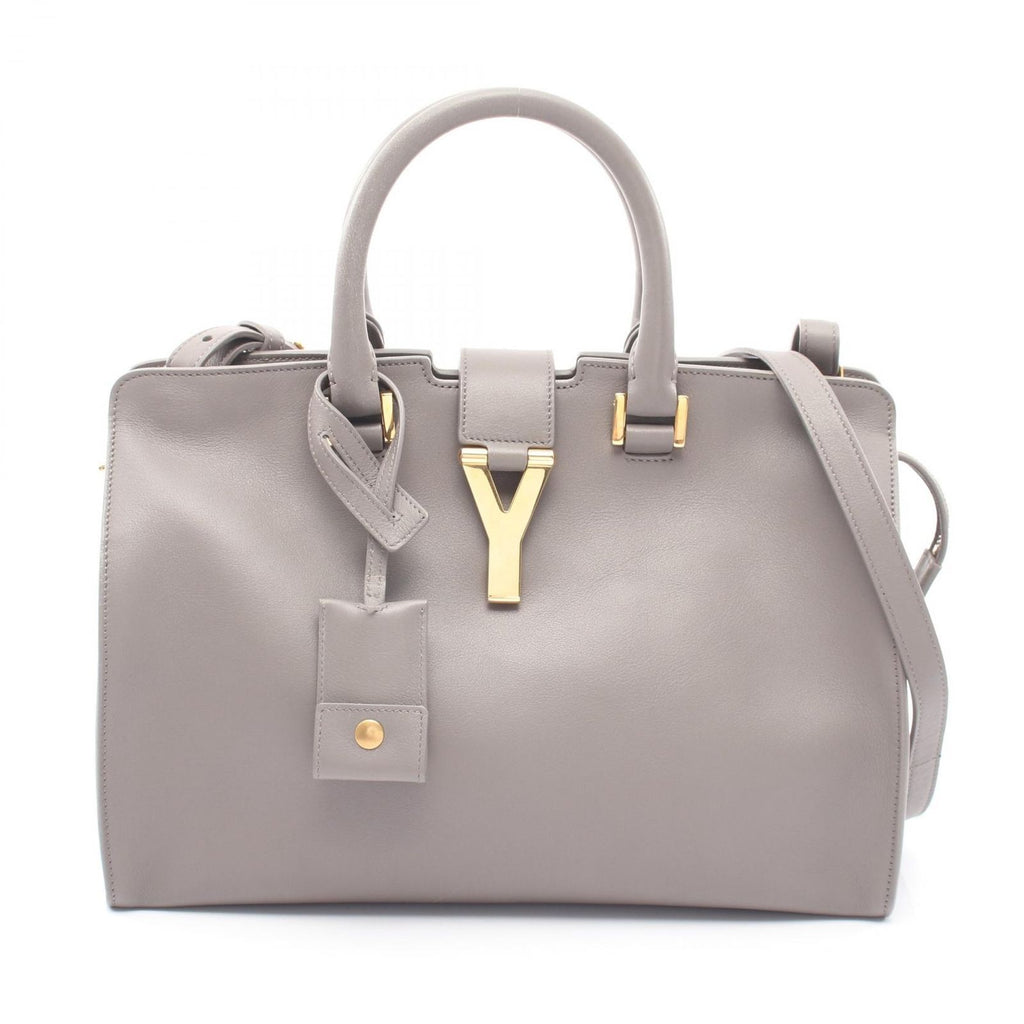 Saint Laurent Paris Handbag Petit Cabas Line 2-Way Gray Leather