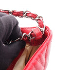 Chanel Shoulder Bag Quilted Large Red Caviar Leather Chain — view 8