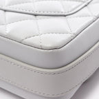Chanel Shoulder Bag Quilted Frill Gray Lambskin — view 7