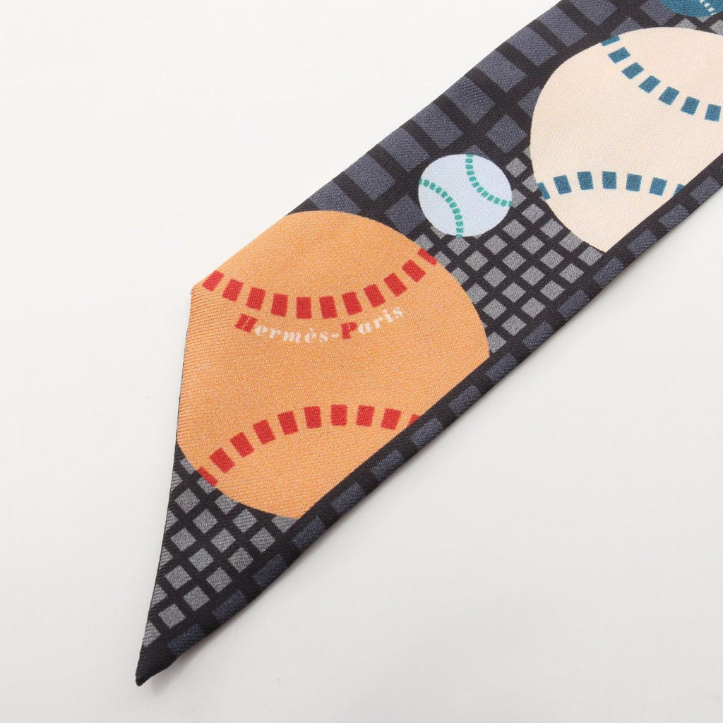 Hermes Scarf Twill Balles de Tennis Ribbon Silk — view 6