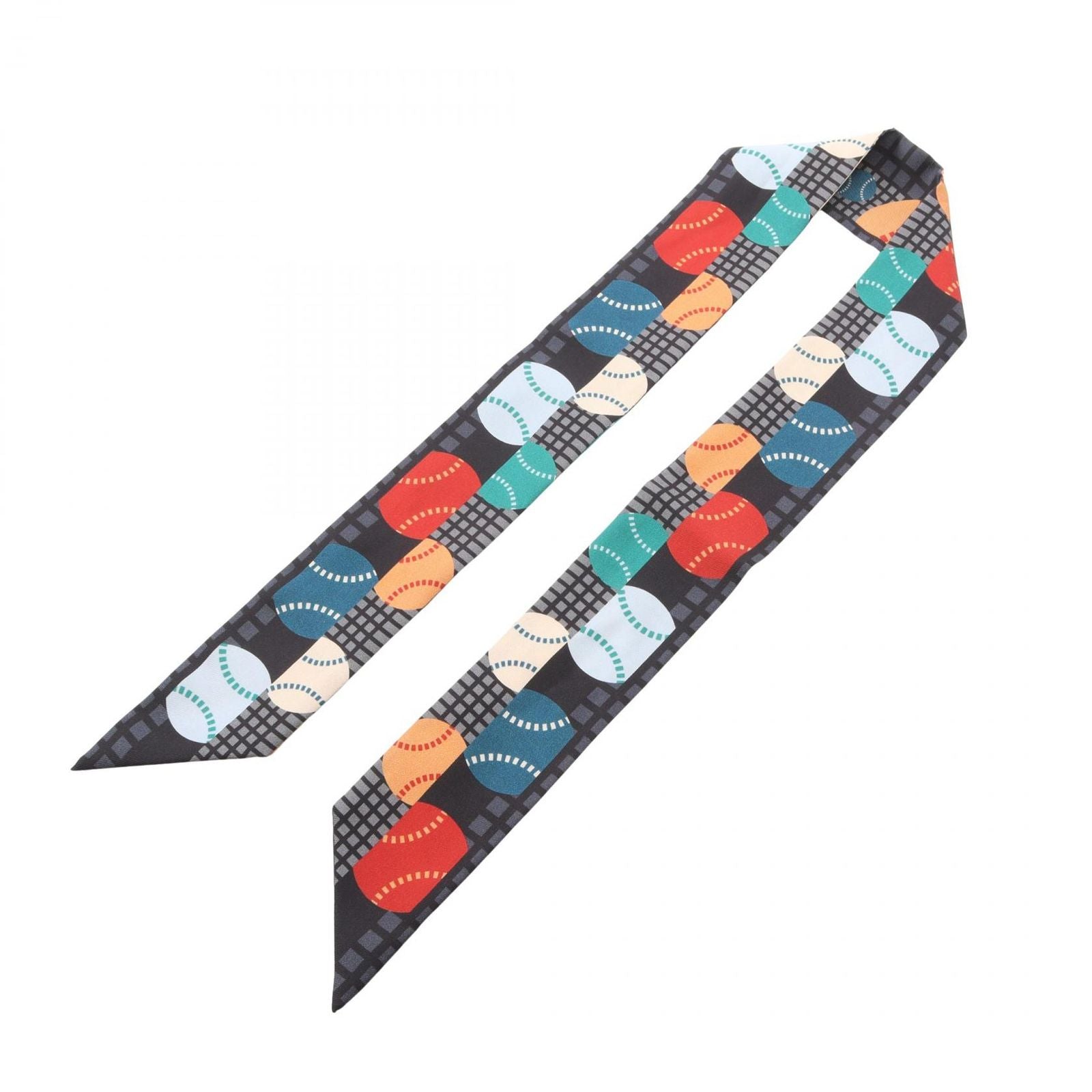 Hermes Scarf Twill Balles de Tennis Ribbon Silk — view 3