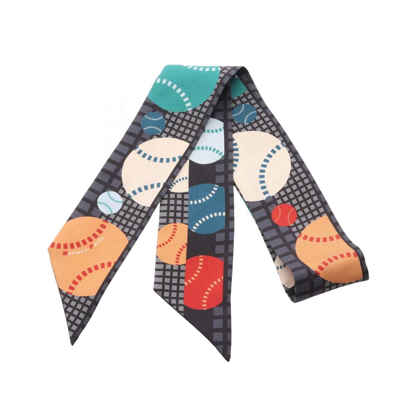 Hermes Scarf Twill Balles de Tennis Ribbon Silk