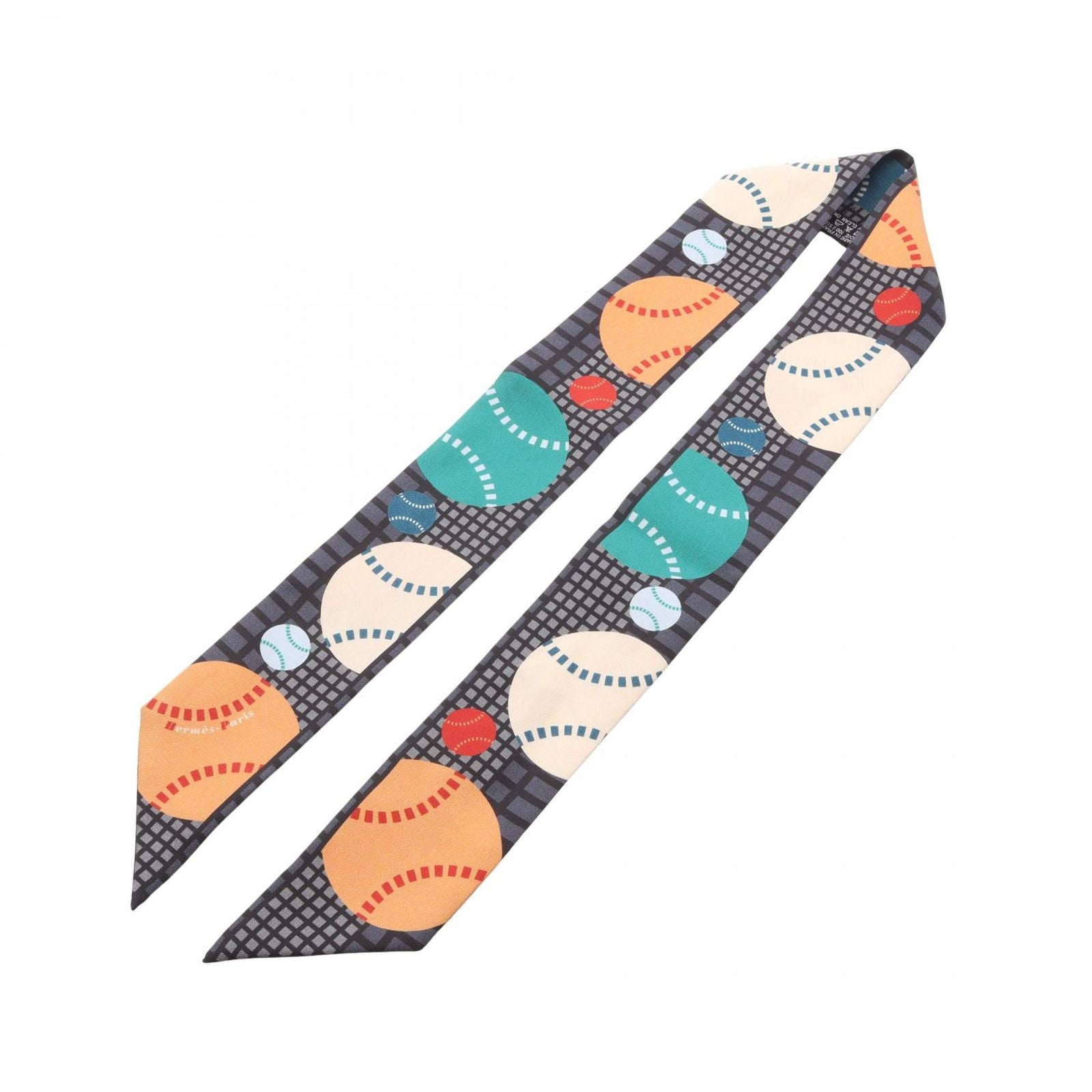 Hermes Scarf Twill Balles de Tennis Ribbon Silk — view 2