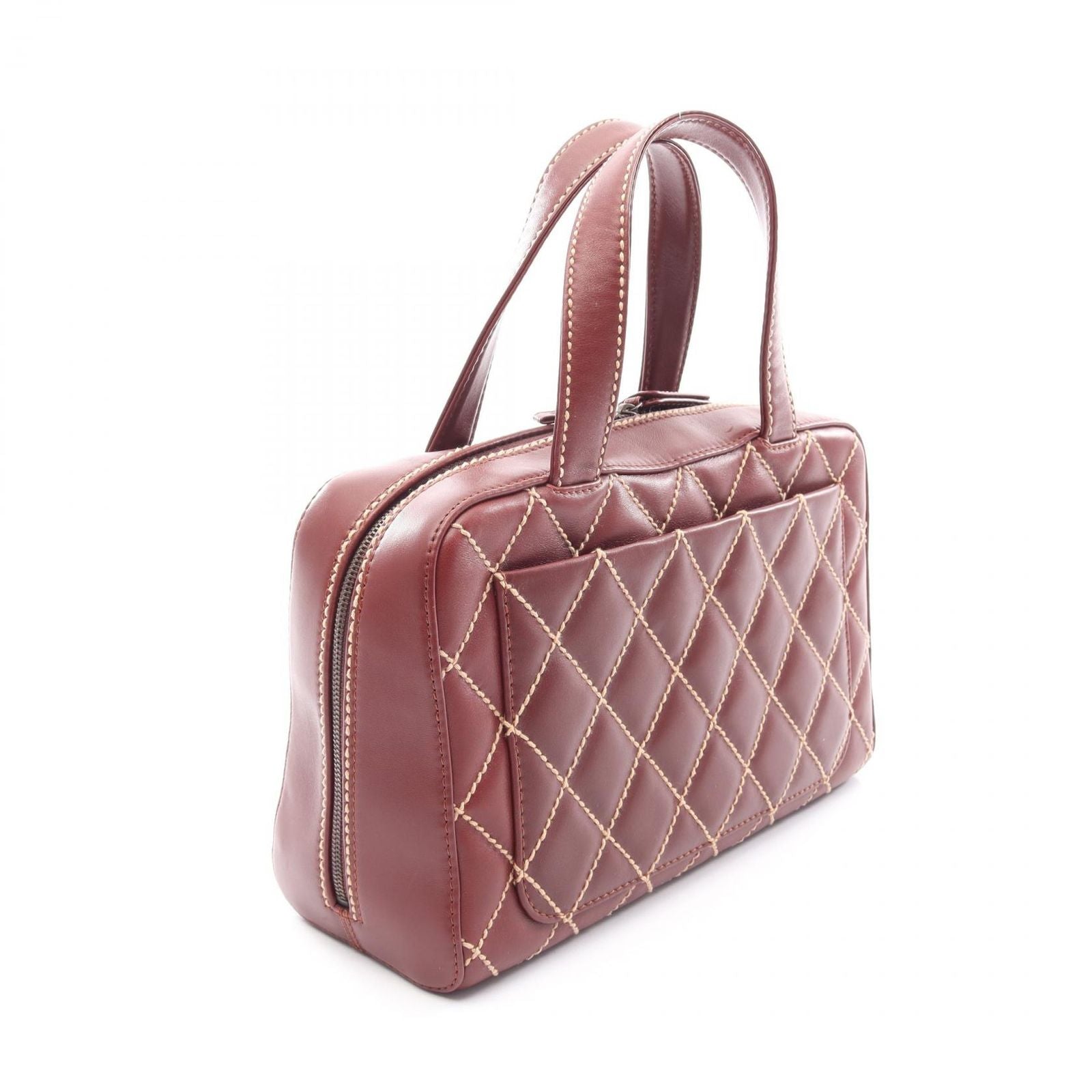 Chanel Handbag Wild Stitch Brown Leather — view 2