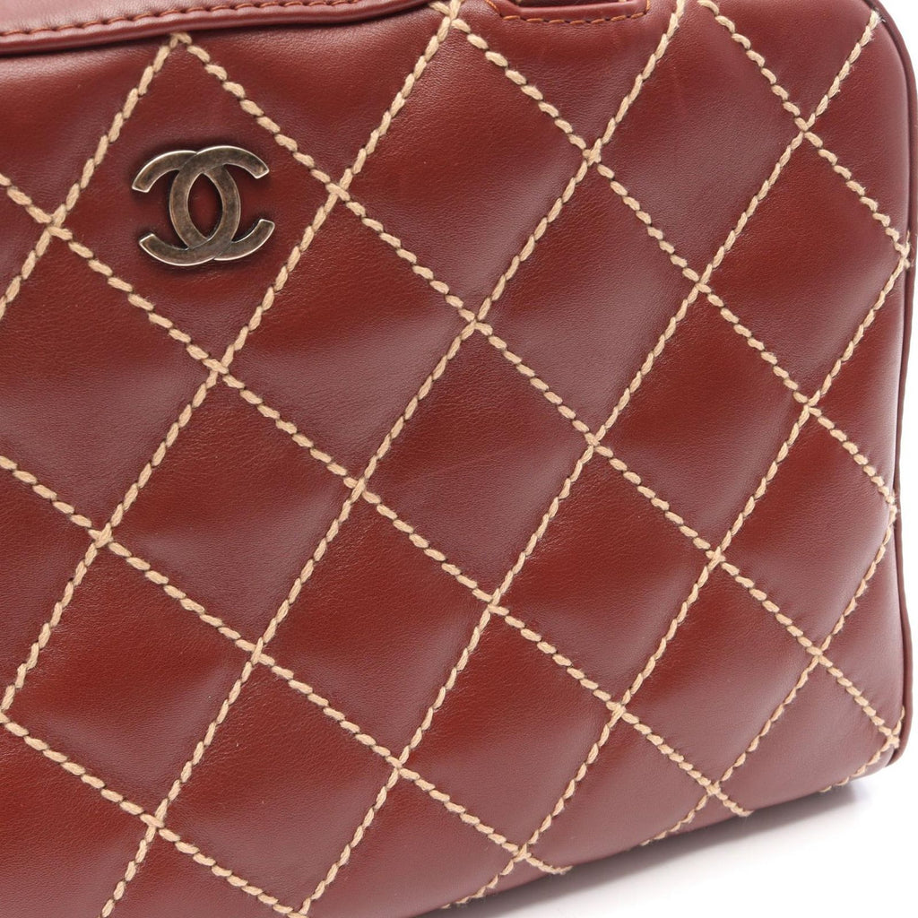 Chanel Handbag Wild Stitch Brown Leather — view 8