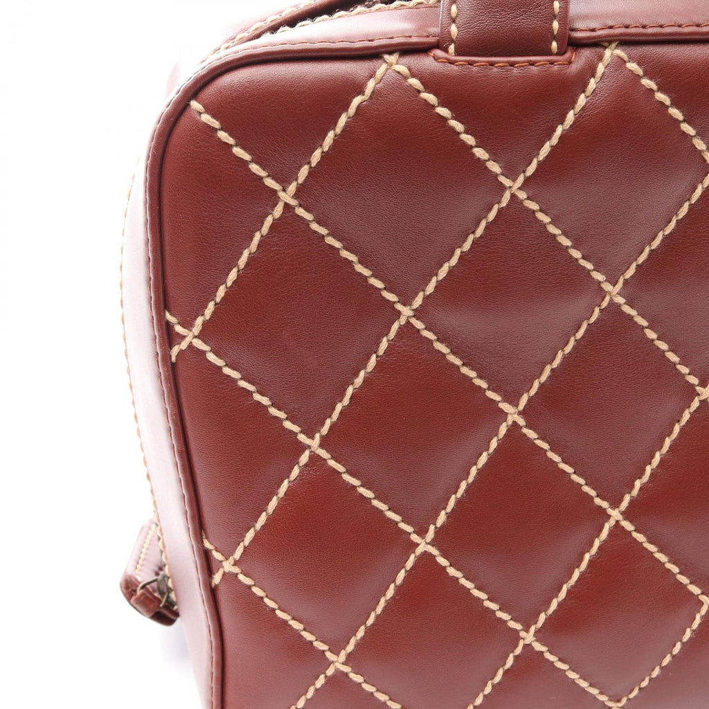 Chanel Handbag Wild Stitch Brown Leather — view 9