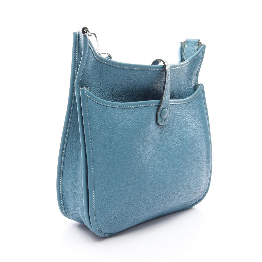 Hermes Shoulder Bag Evelyne 3 Trois PM Blue Jean Leather — view 2