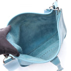 Hermes Shoulder Bag Evelyne 3 Trois PM Blue Jean Leather — view 3
