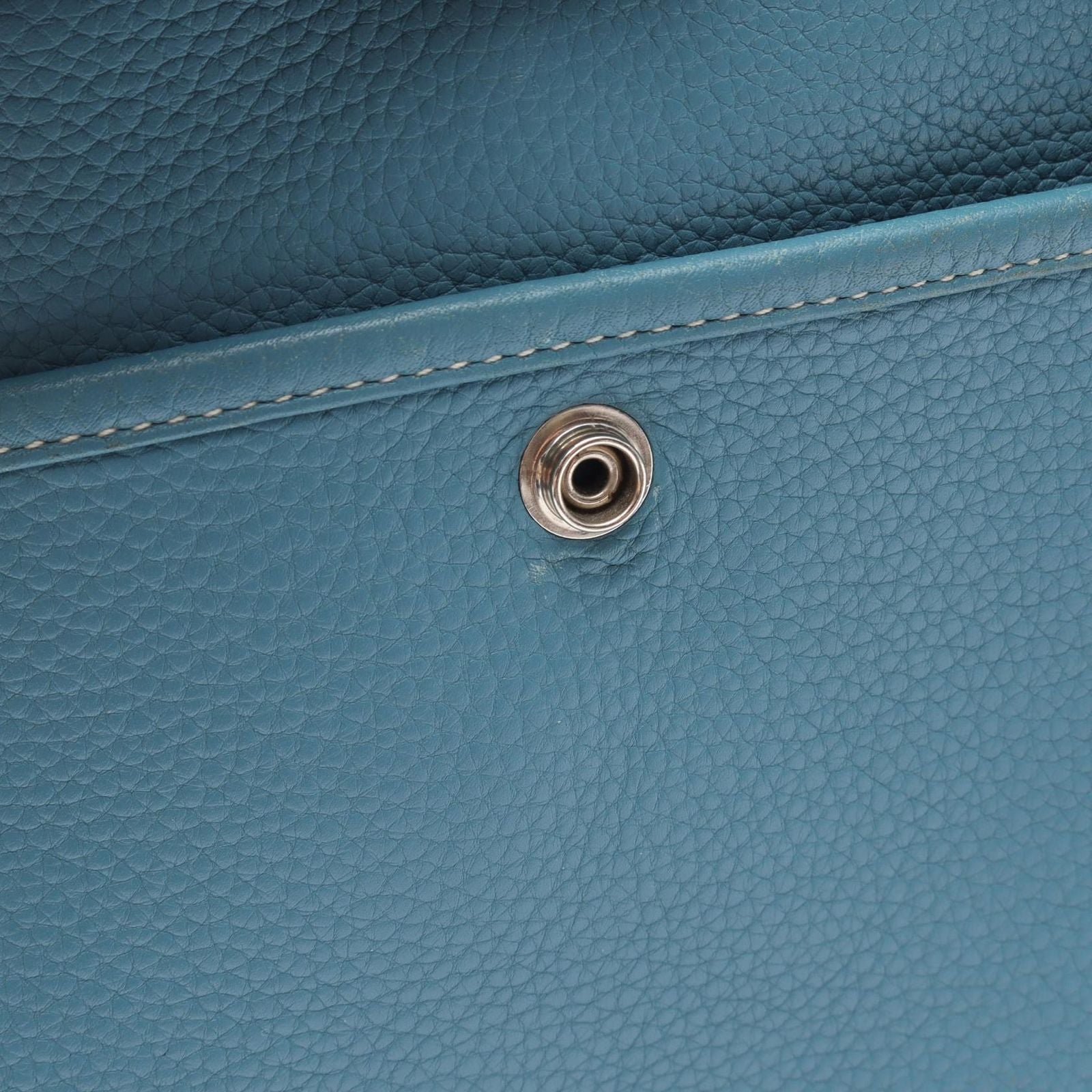 Hermes Shoulder Bag Evelyne 3 Trois PM Blue Jean Leather — view 8