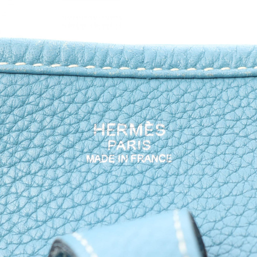 Hermes Shoulder Bag Evelyne 3 Trois PM Blue Jean Leather — view 4