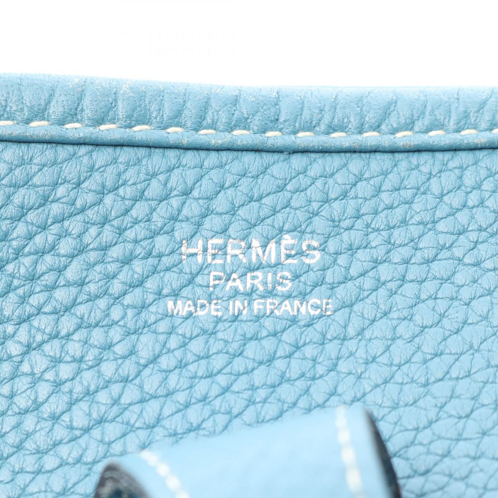 Hermes Shoulder Bag Evelyne 3 Trois PM Blue Jean Leather — view 4