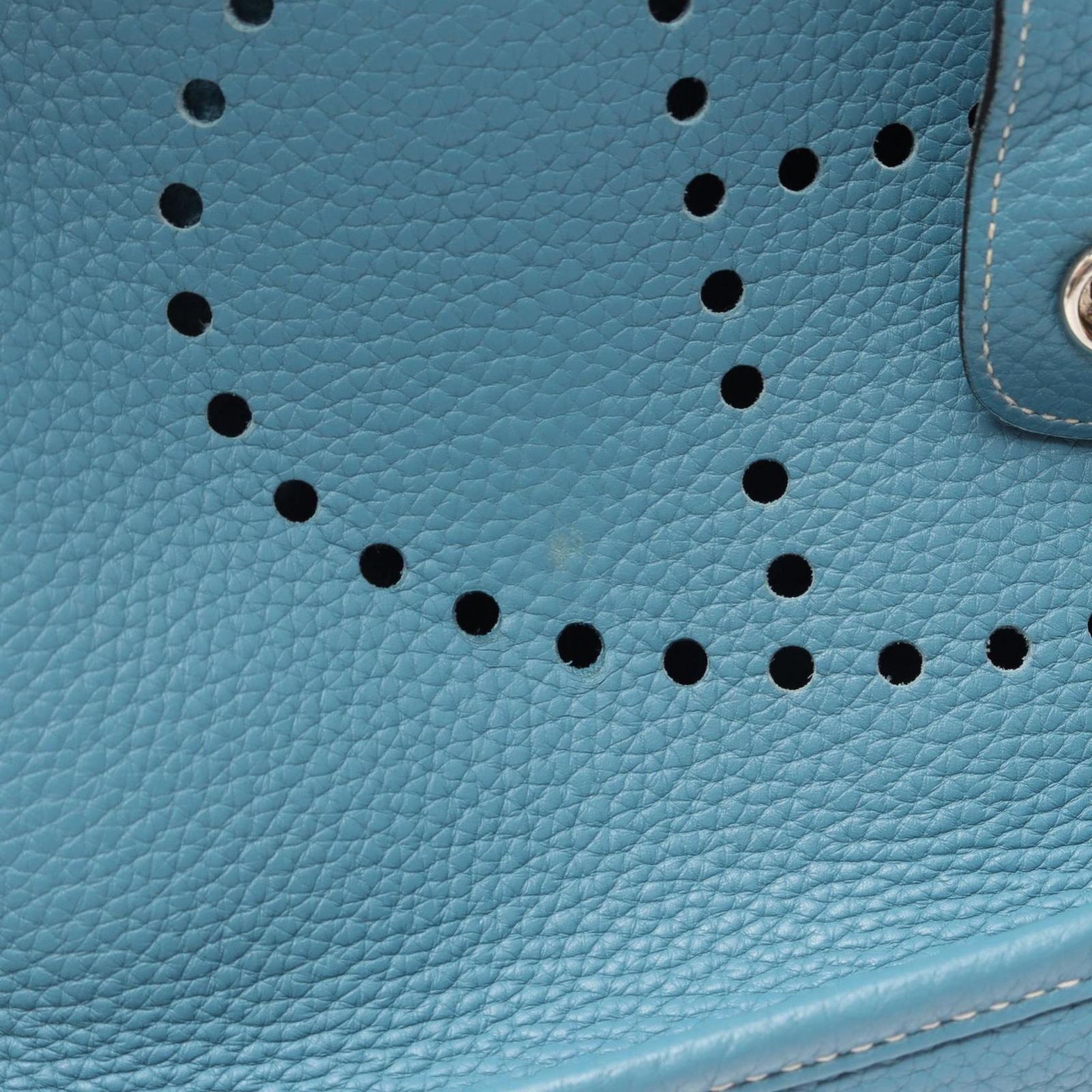 Hermes Shoulder Bag Evelyne 3 Trois PM Blue Jean Leather — view 9