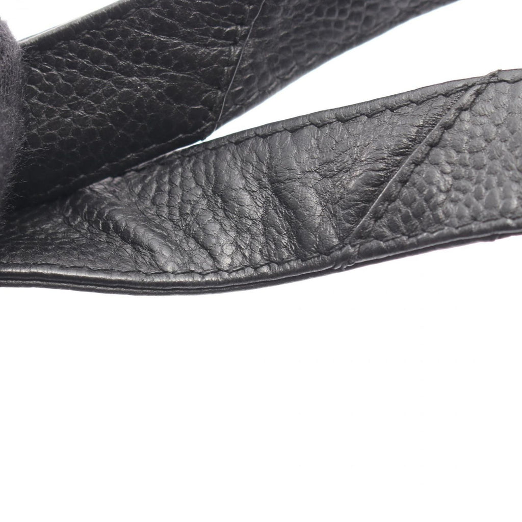 Chanel Tote Logo Embroidery Black Calf — view 8