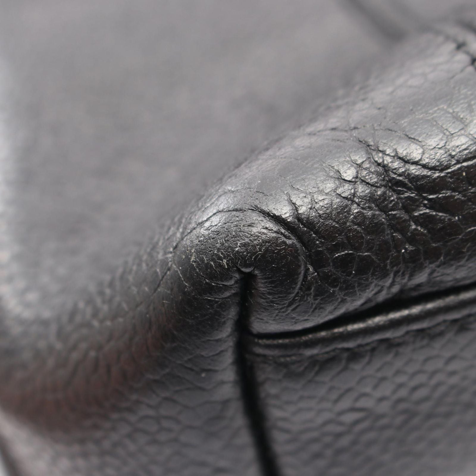 Chanel Tote Logo Embroidery Black Calf — view 6