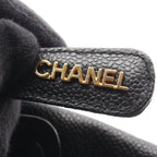 Chanel Tote Logo Embroidery Black Calf — view 9