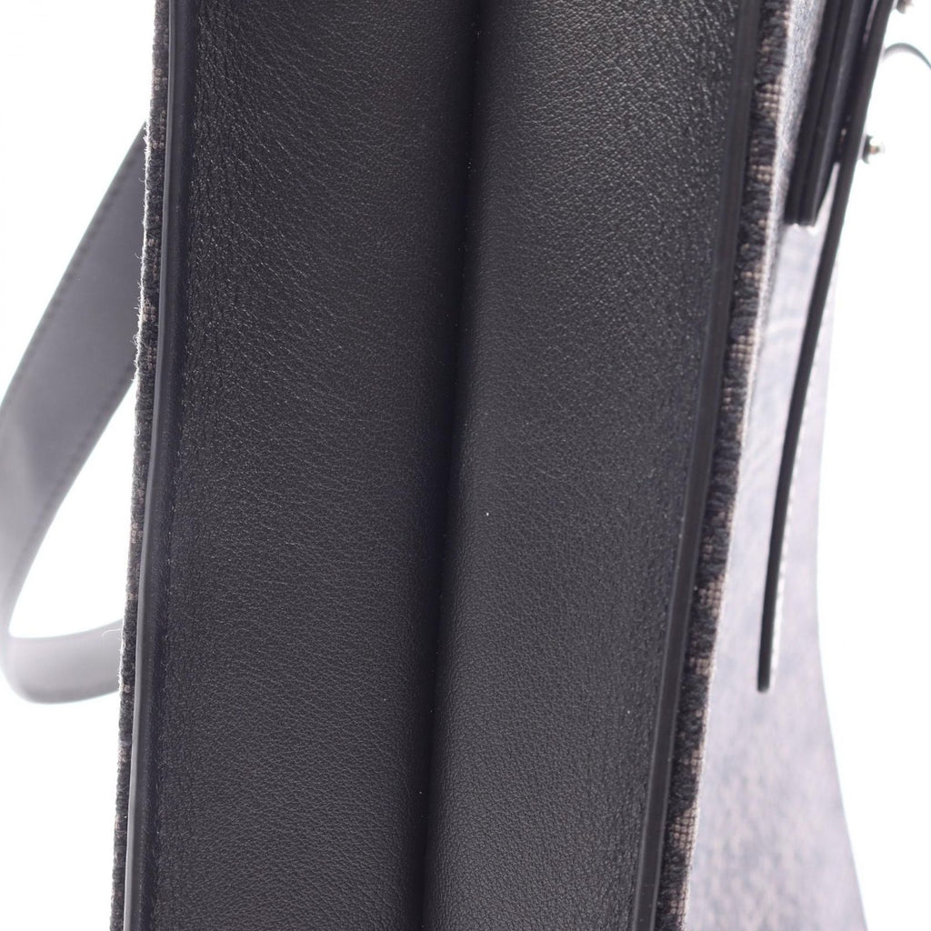 Loewe Tote Buckle Horizontal Anagram Black Canvas Leather — view 5