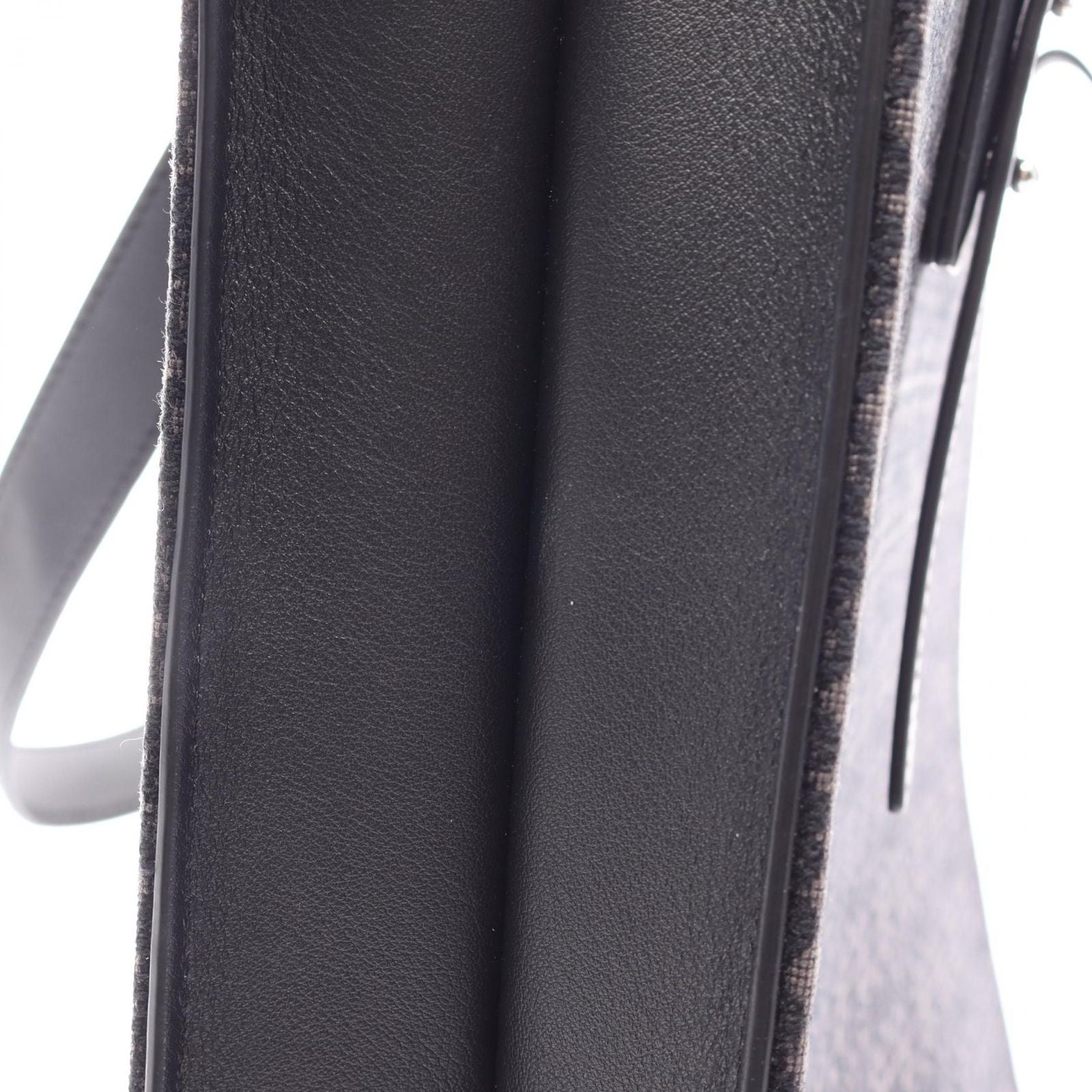 Loewe Tote Buckle Horizontal Anagram Black Canvas Leather — view 5