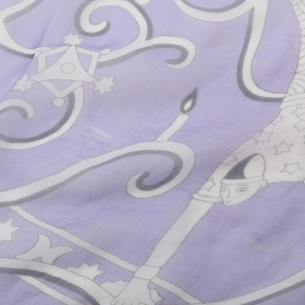 Hermes Scarf Carre 140 Muslin Peuple du Vent Lavender Silk — view 9