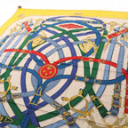 Hermes Scarf Carre Geant 140 Cavalcadour Yellow Silk — view 2