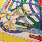 Hermes Scarf Carre Geant 140 Cavalcadour Yellow Silk — view 5