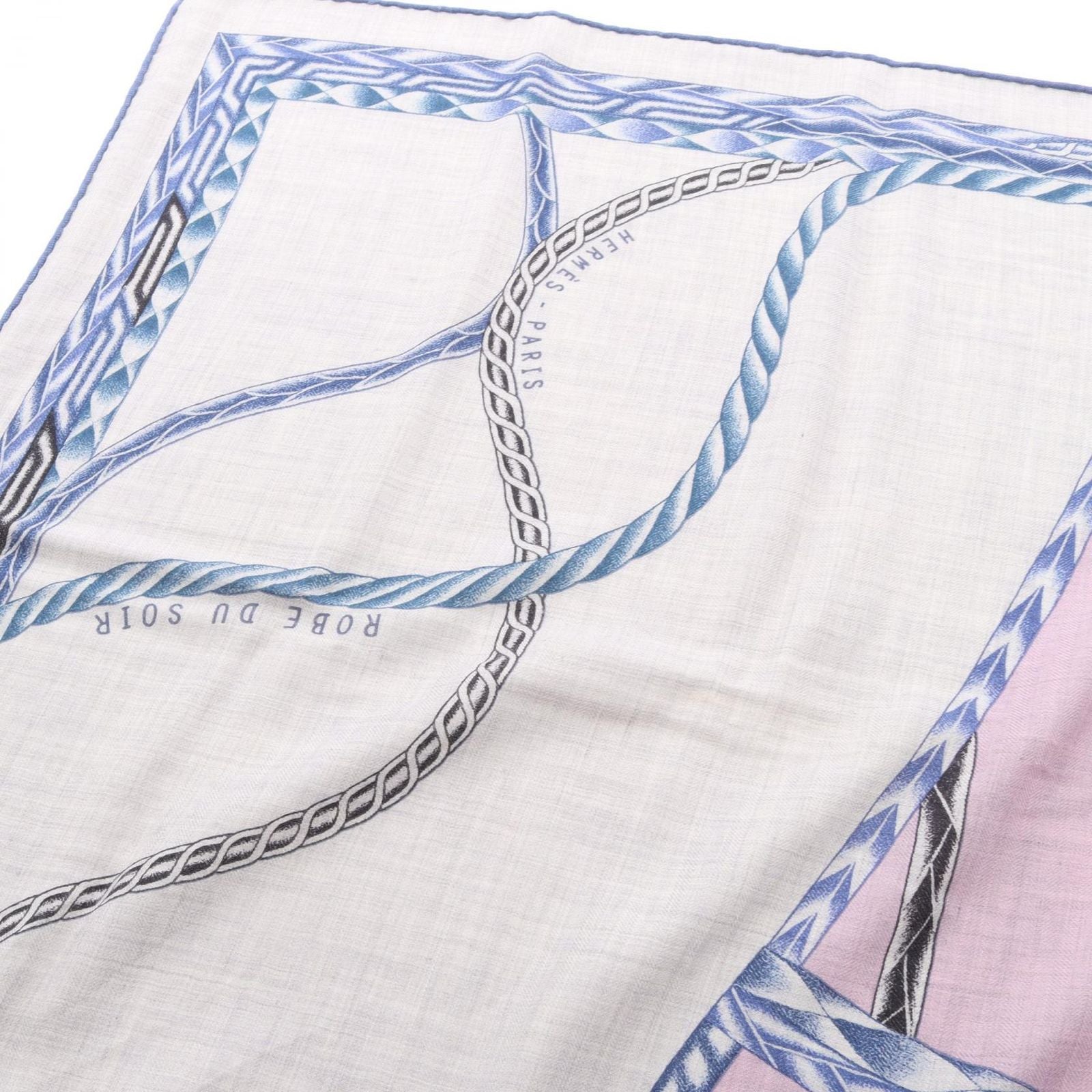 Hermes Scarf Carre Geant 140 Robe du Soir Purple Silk — view 5