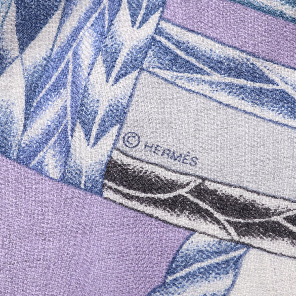 Hermes Scarf Carre Geant 140 Robe du Soir Purple Silk — view 3