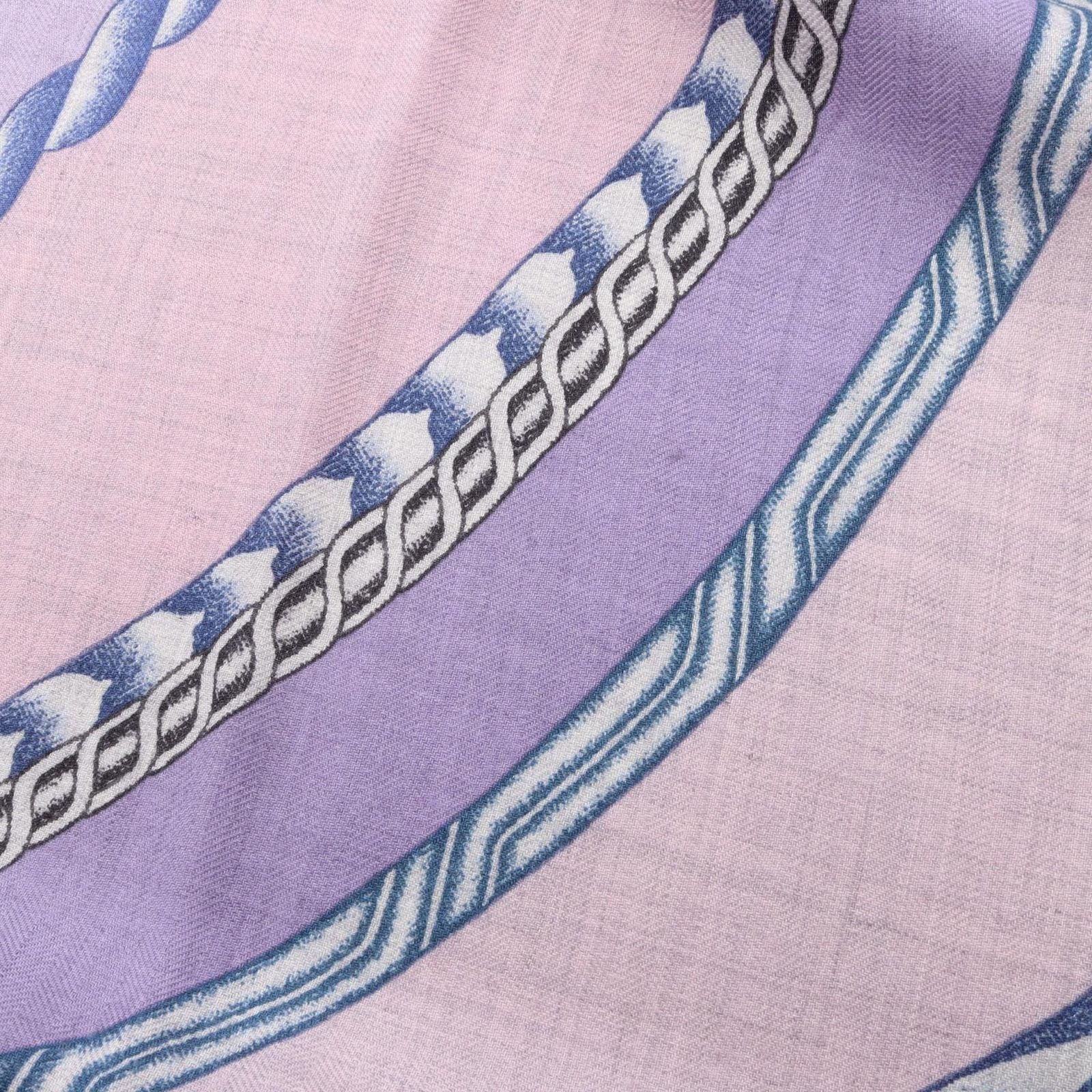 Hermes Scarf Carre Geant 140 Robe du Soir Purple Silk — view 6