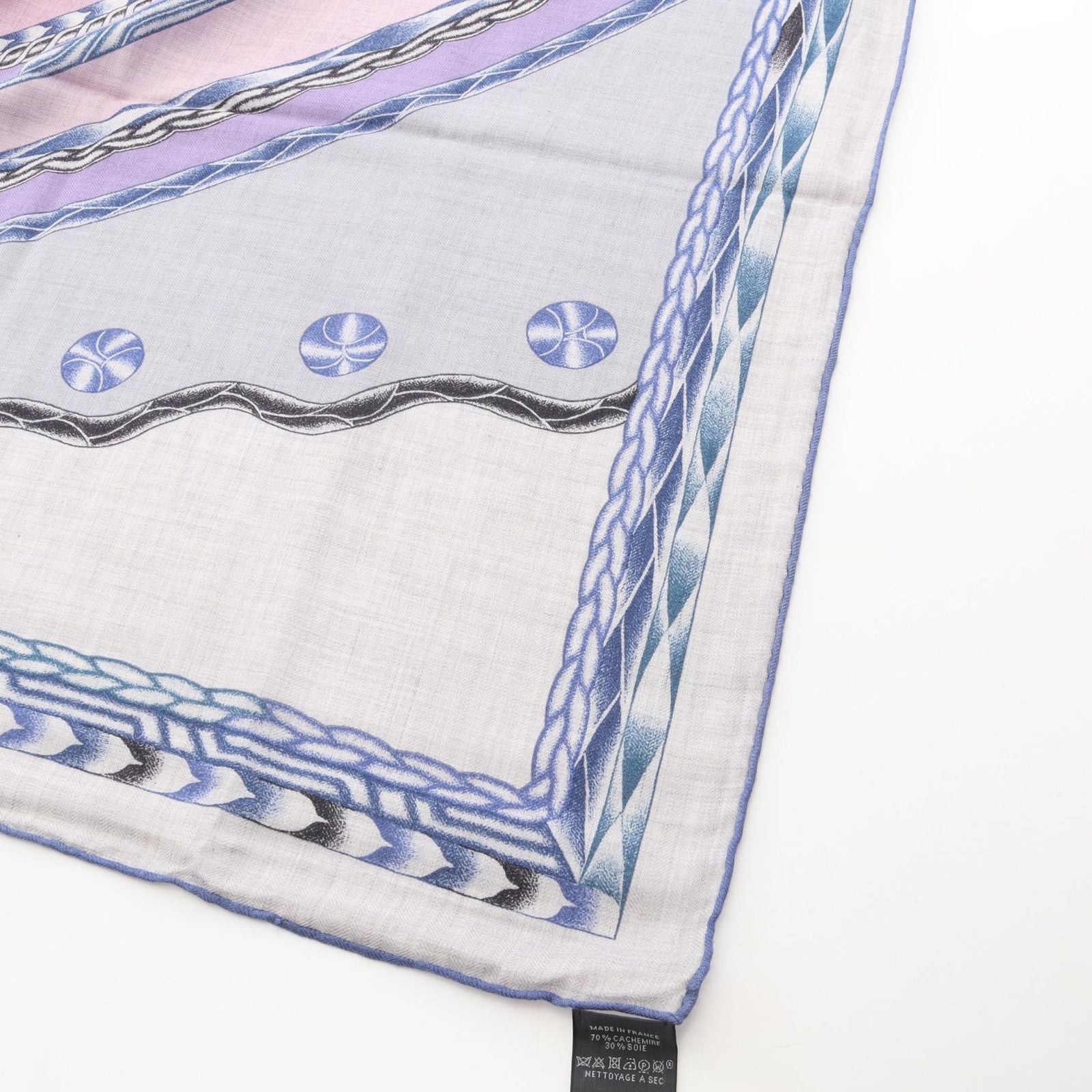 Hermes Scarf Carre Geant 140 Robe du Soir Purple Silk — view 7