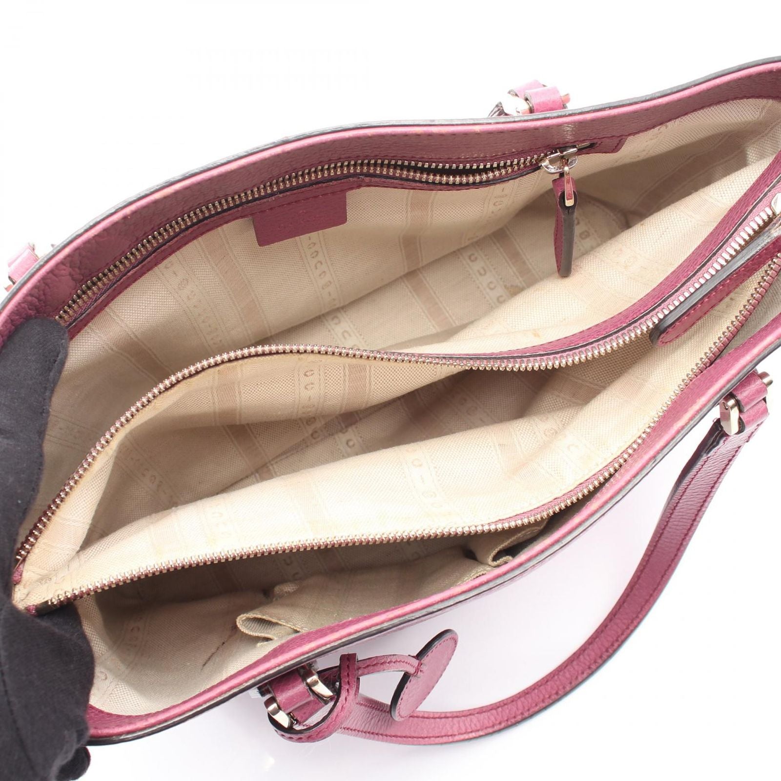 Gucci Tote Interlocking Pink Purple Leather — view 3