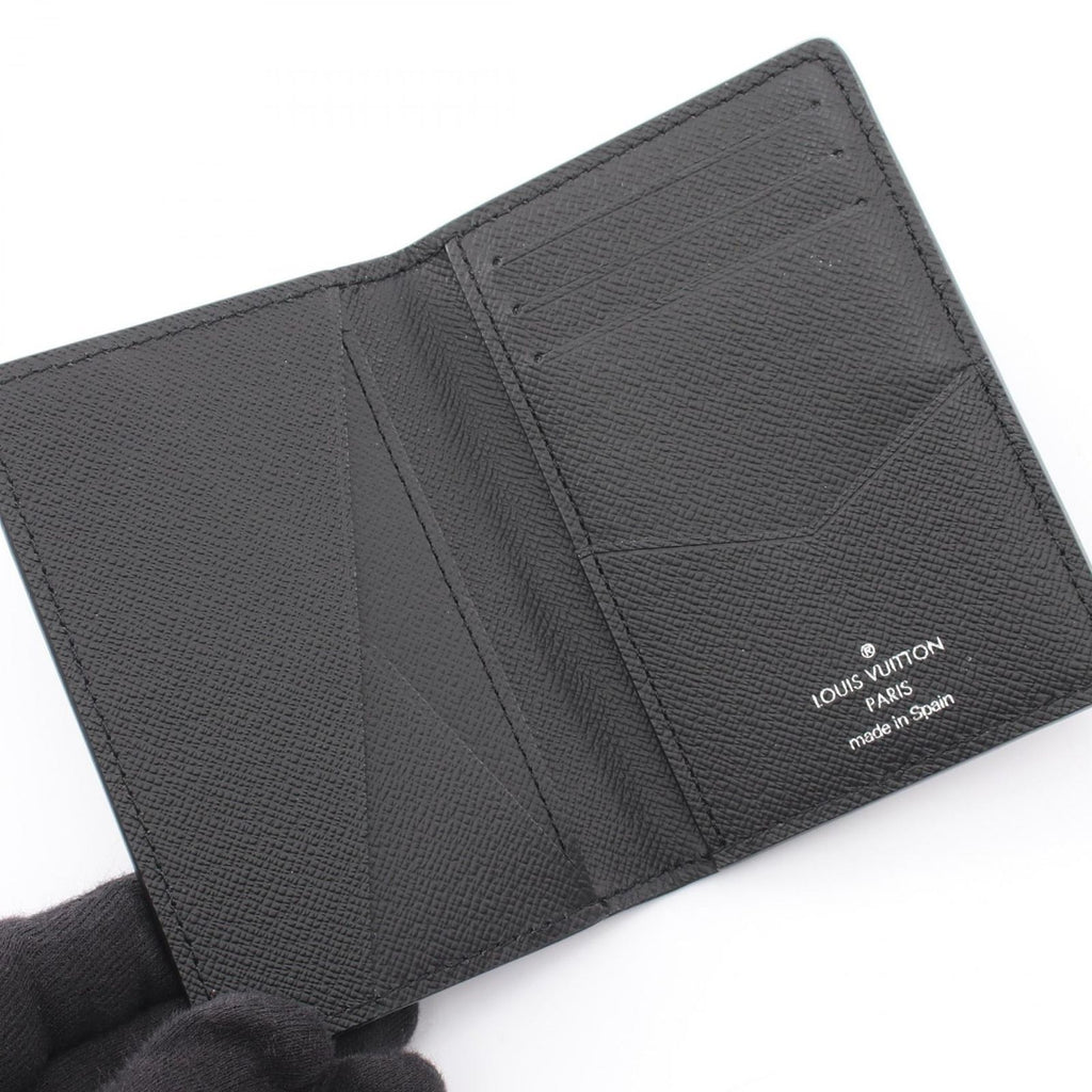 Louis Vuitton Card Case Organizer de Poche Noir Leather — view 3