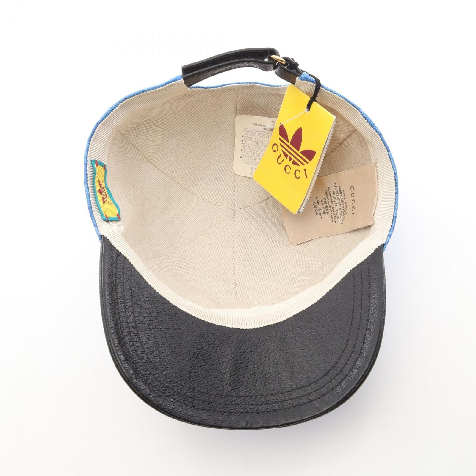 Gucci Cap Adidas GG Pattern Trefoil Baseball Nylon Leather — view 3
