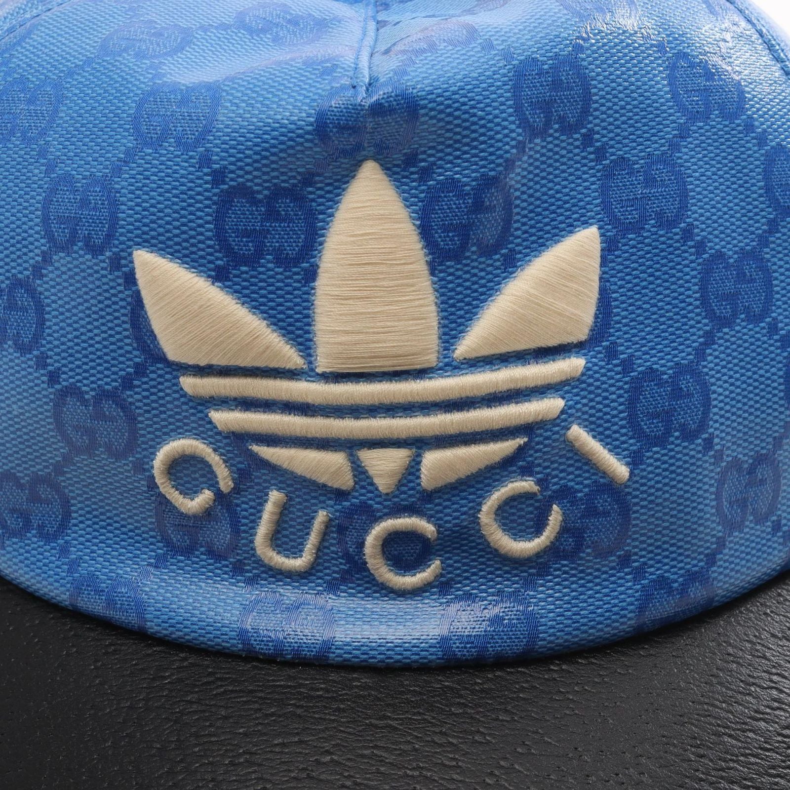 Gucci Cap Adidas GG Pattern Trefoil Baseball Nylon Leather — view 7