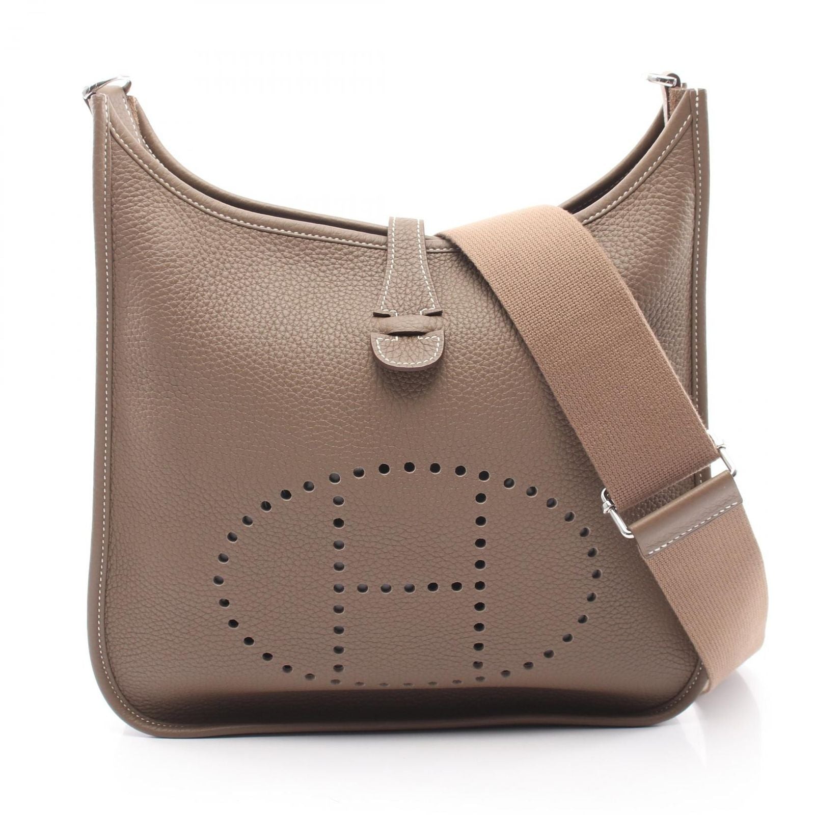 Hermes Shoulder Bag Evelyne 3 Trois PM Etoupe Leather