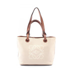 Loewe Tote Anagram 2-Way Natural Brown Canvas Small